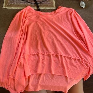 Pink free people athletic top